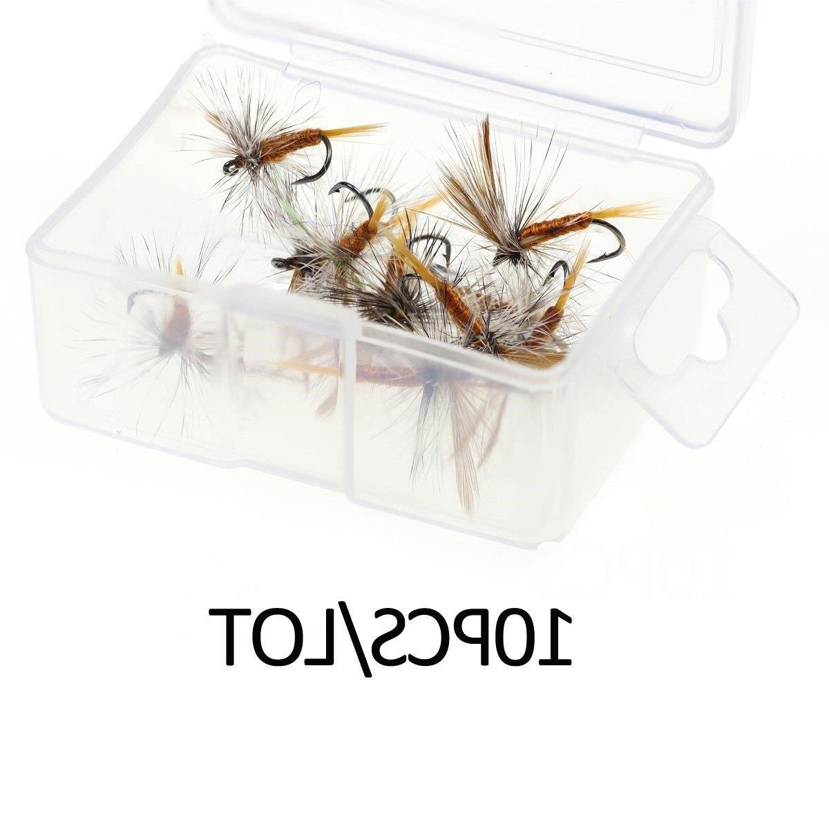 Wifreo 10PCS #10 #12#14#16 Brown Grey Body Adams Fly Trout Fishing