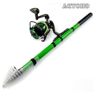 Ghotda Shrimp Fishing Mini Carbon Rod 1.6-2.4M Fishing Reel Set