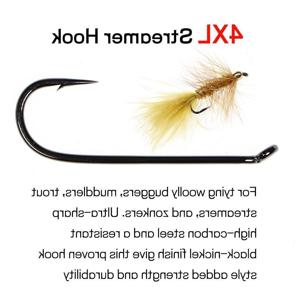 MIZUGIWA Short Shank Treble Hooks Black Nickel Shrimp Jig Hooks