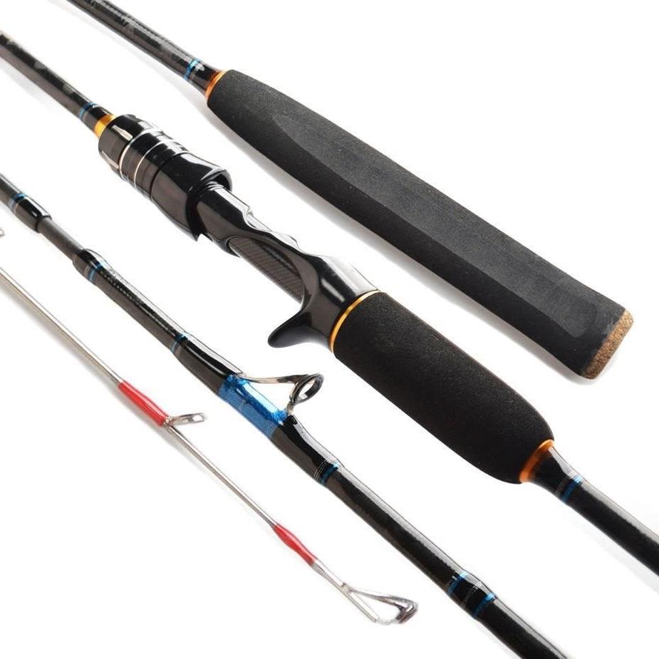 JOHNCOO 2.7m 3.0m 3 Section Carbon Fishing Rod H/MH Power 2 Tips Spinning  Casting Rod Travel Ultra R