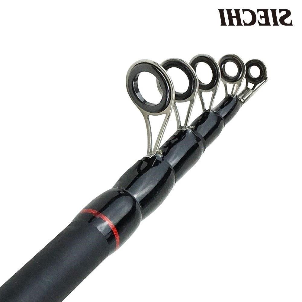 SIECHI Casting Spinning Fishing Rod 1.8m 2.1m 2.4m 2.7m Telescopic Carbon  Fiber Rod Pole with EVA Handle Baitcasting Fishing Rod