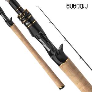 LINNHUE Baitcasting Rod Fishing Rod Reel Combo 2.13m XH Super Hard 2  Section Travel Pesca Bait 10-50g Lure Rod